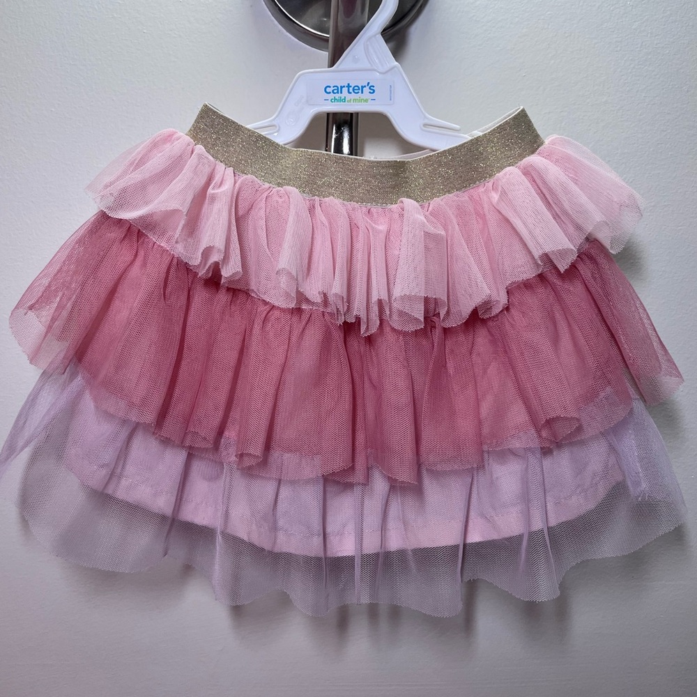 Carter’s Girls Pink Ombre Tulle Ruffle Skirt Tutu — Size 2T